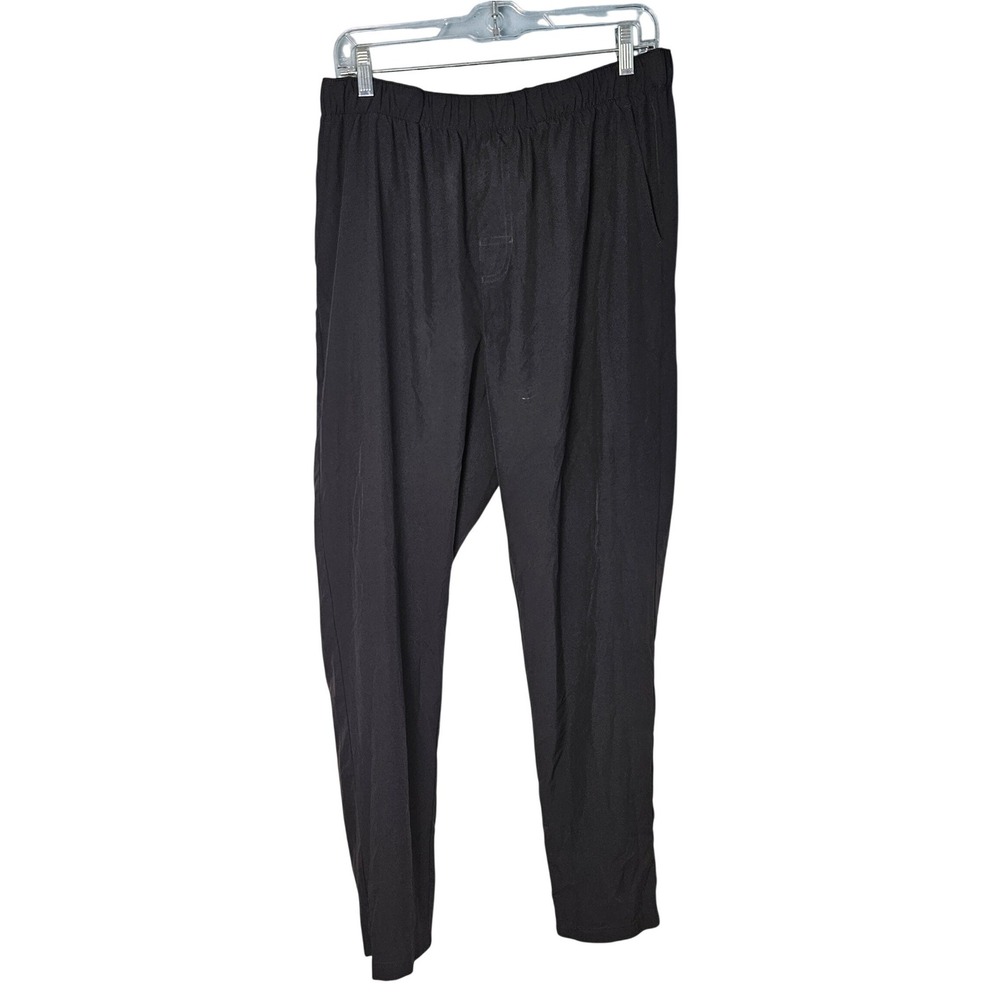 Quince Performance Tech Gray Straight Leg Pull On Pants Womens Large